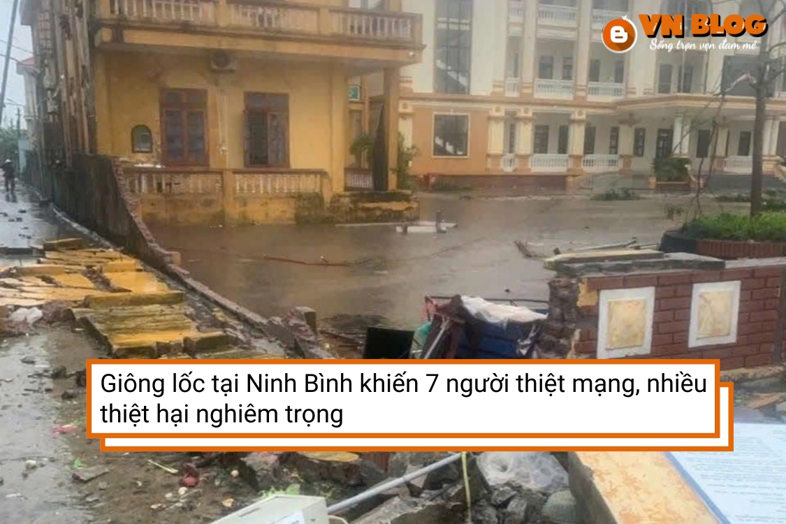 Bão Bualoi vào Ninh Bình khiến 7 người thiệt mạng