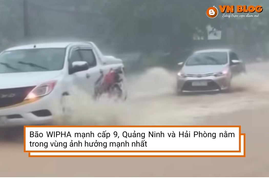 Bão WIPHA mạnh cấp 9, Quảng Ninh và Hải Phòng là vùng ảnh hưởng mạnh nhất