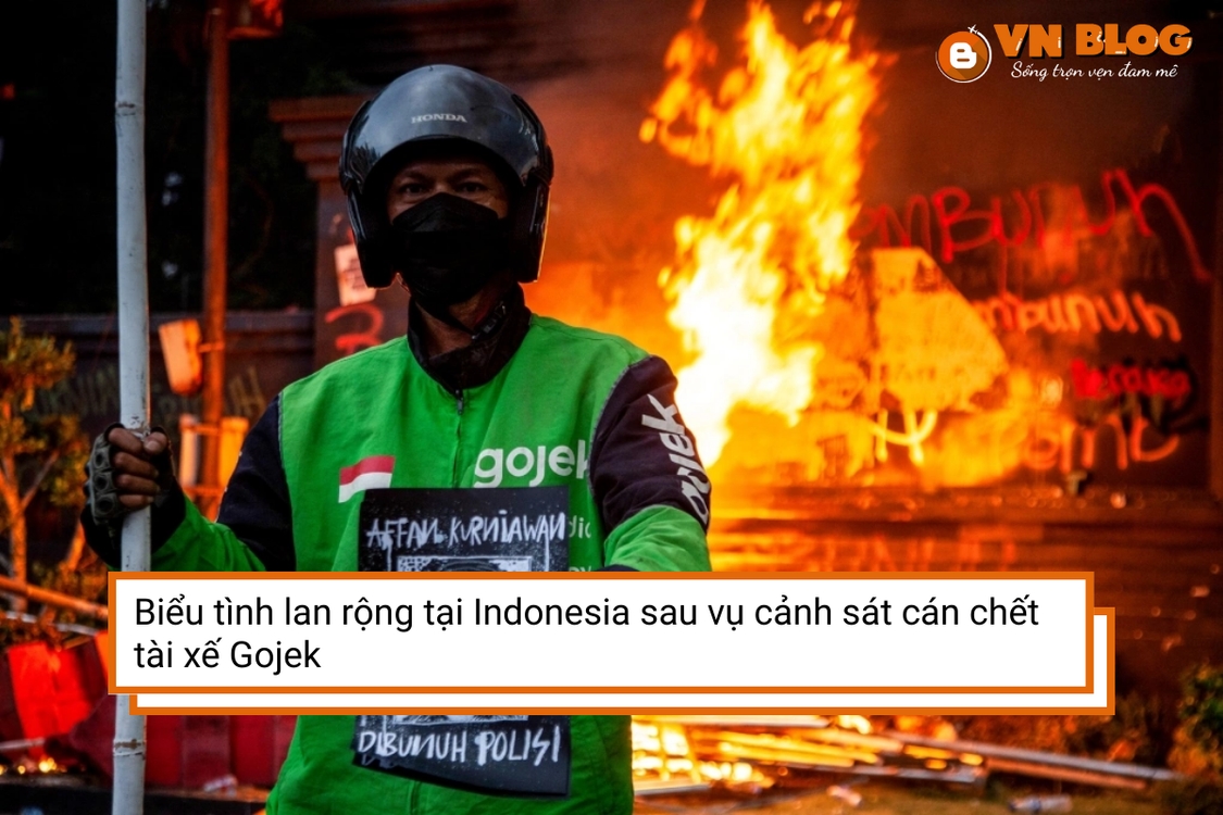 Biểu tình lan rộng tại Indonesia sau vụ cảnh sát cán chết tài xế Gojek