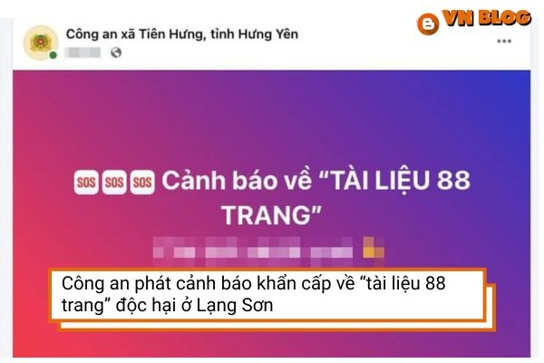 Công an phát cảnh báo khẩn cấp về “tài liệu 88 trang” độc hại ở Lạng Sơn