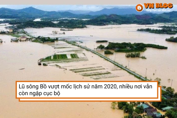 Lũ sông Bồ vượt mốc lịch sử năm 2020, nhiều nơi vẫn còn ngập cục bộ
