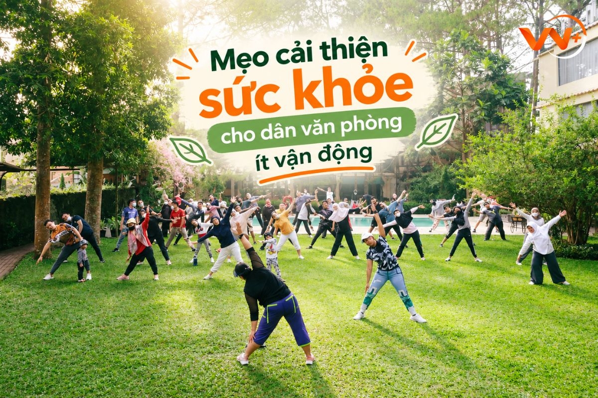 Mẹo cải thiện sức khỏe cho dân văn phòng ít vận động
