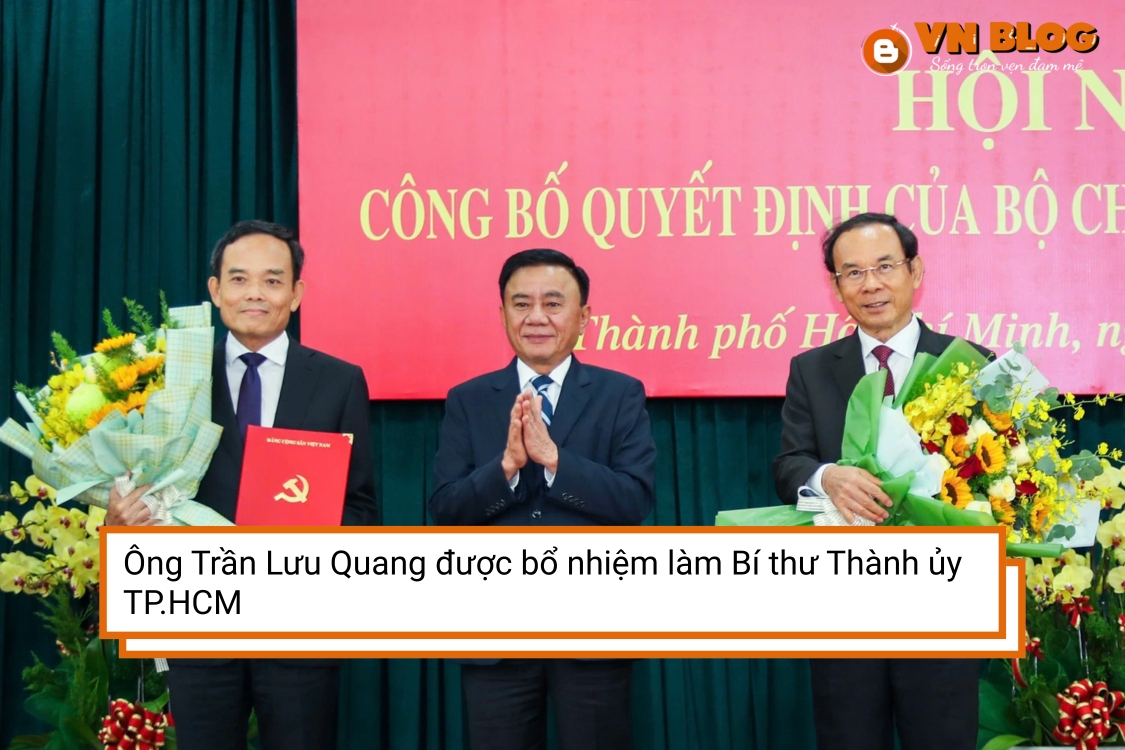 Ông Trần Lưu Quang được bổ nhiệm làm Bí thư Thành ủy TP.HCM