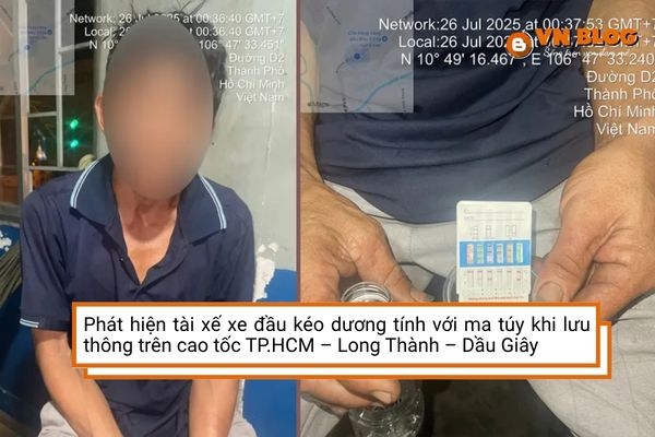 Phát hiện tài xế xe đầu kéo dương tính với ma túy khi lưu thông trên cao tốc TP.HCM – Long Thành – Dầu Giây