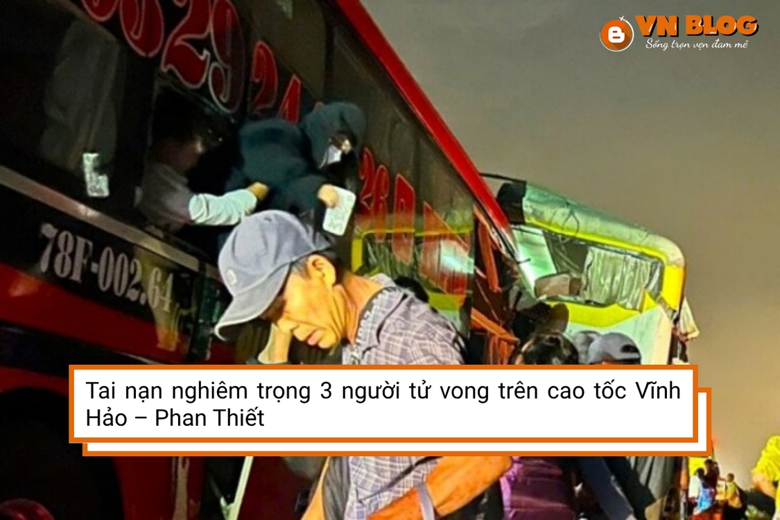 Tai nạn nghiêm trọng 3 người tử vong trên cao tốc Vĩnh Hảo – Phan Thiết