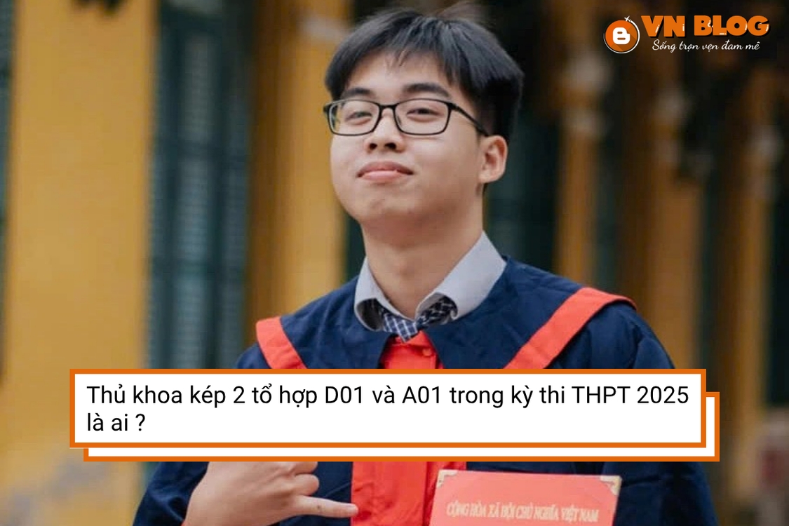 Thủ khoa kép 2 tổ hợp D01 và A01 trong kỳ thi THPT 2025 là ai ?