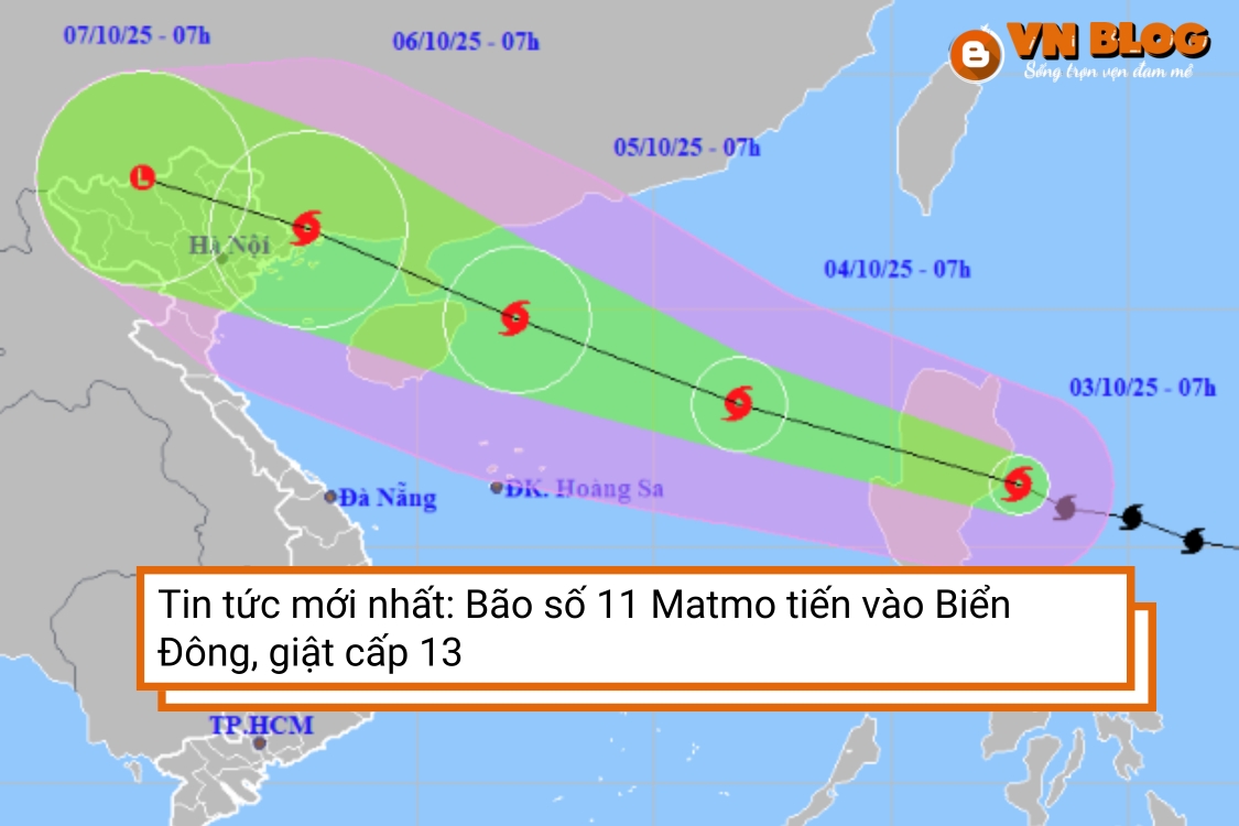 Tin tức mới nhất: Bão số 11 Matmo tiến vào miền Bắc, giật cấp 13