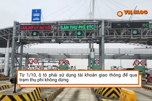 Từ 1/10, ô tô phải sử dụng tài khoản giao thông để qua trạm thu phí không dừng