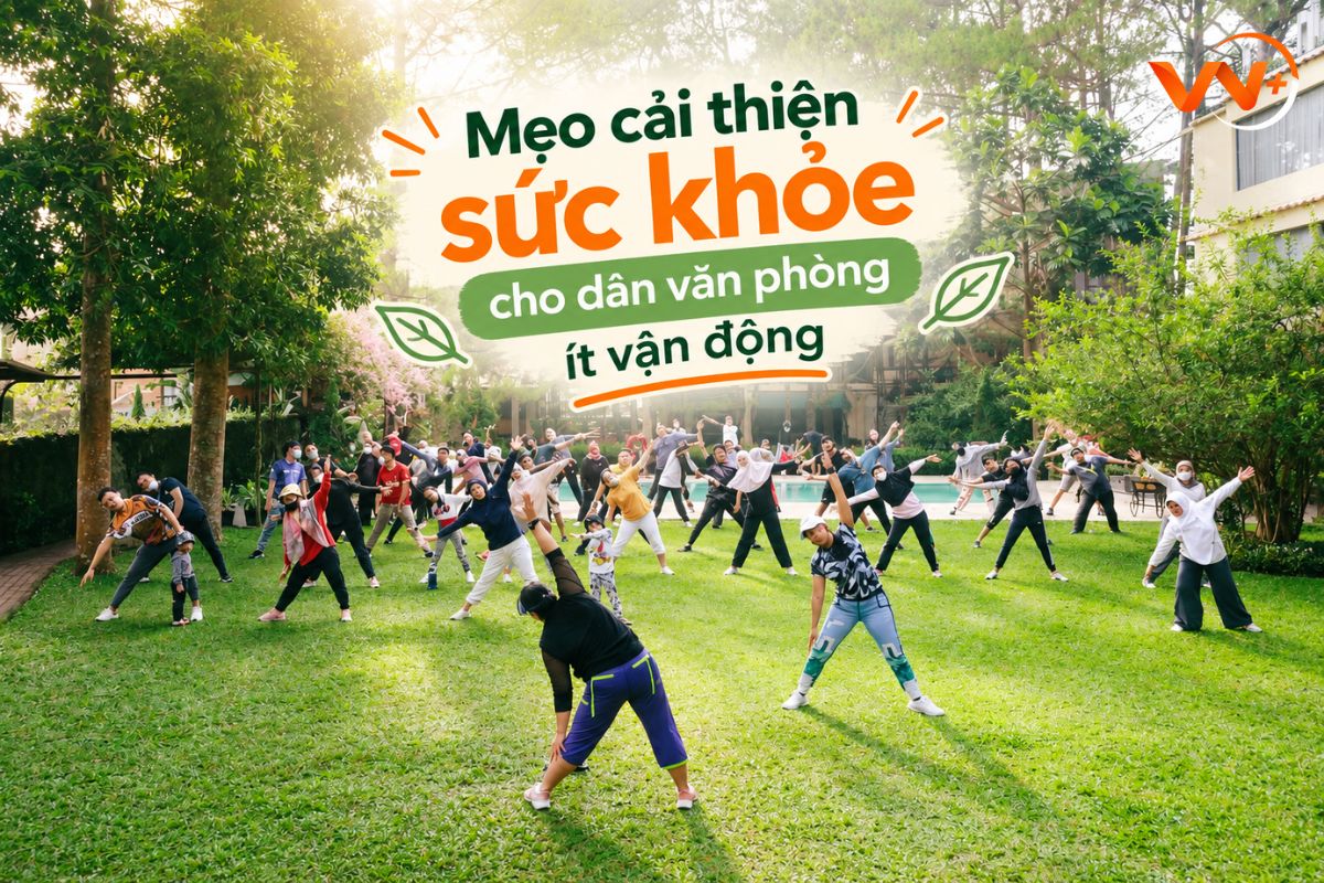 Mẹo cải thiện sức khỏe cho dân văn phòng ít vận động