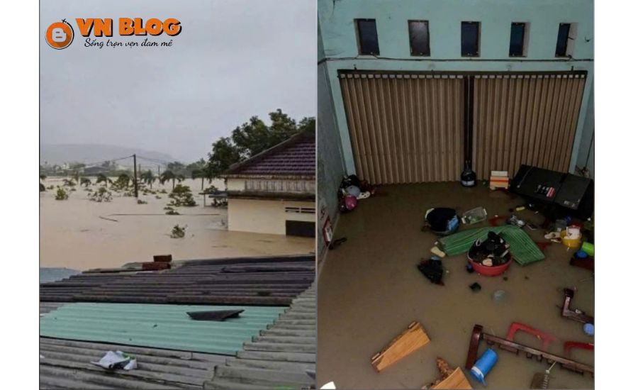 Nước ngập chạm nóc nhà, cả Quy Nhơn kêu cứu trong đêm