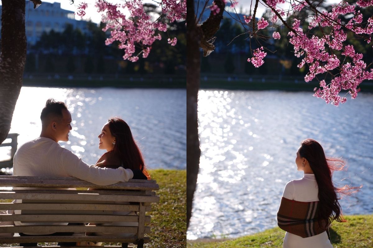 Các cặp đôi tận hưởng không khí và cảnh đẹp của Đà Lạt tại Hồ Xuân Hương