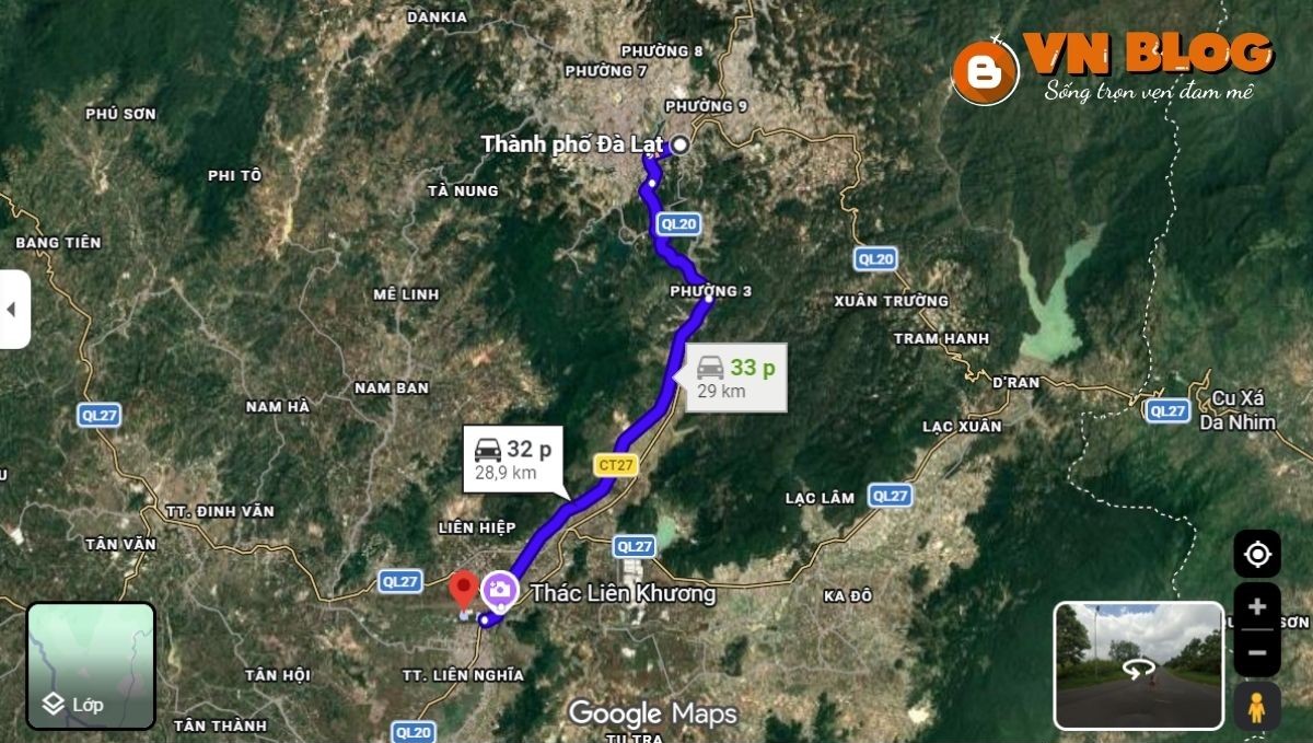 Vị trí của sân bay Liên Khương